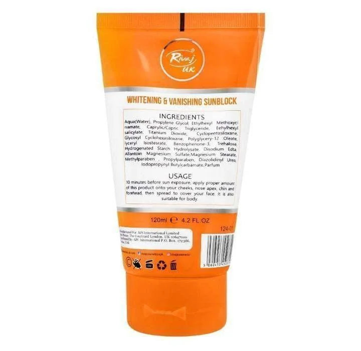 Rivaj UK Whitening Sunblock SPF 60 150ml
