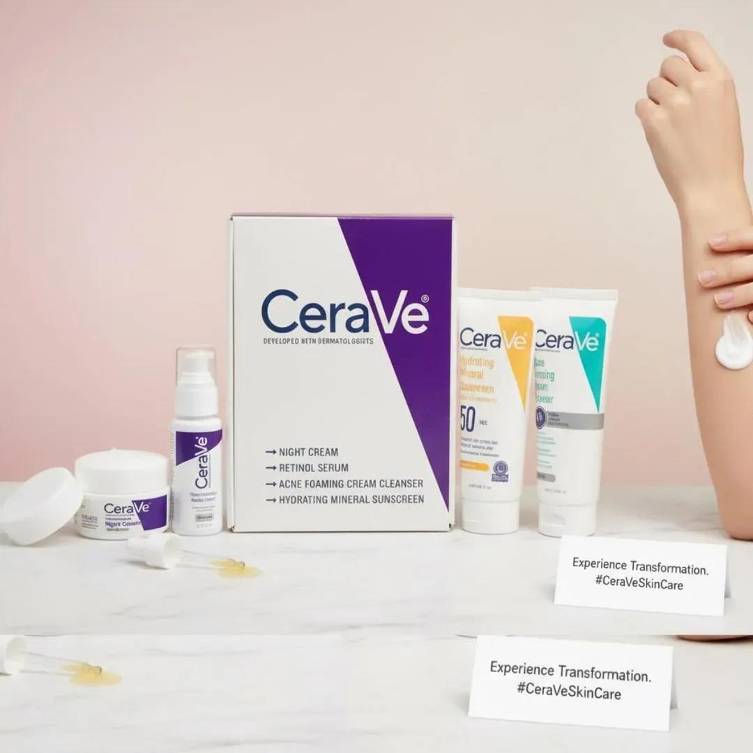 CeraVe 4-in-1 Whitening Facial Kit for All Skin Types