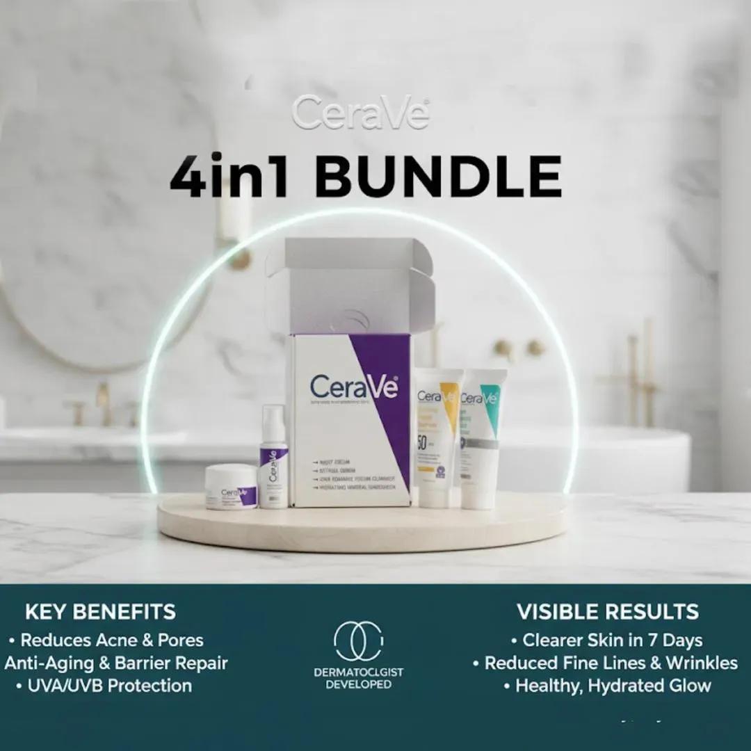 CeraVe 4-in-1 Whitening Facial Kit for All Skin Types